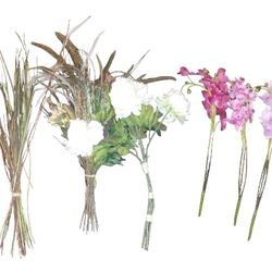 Lot Of 4 Artificial Floral Arrangements Bouquets Flowers Home Decor 