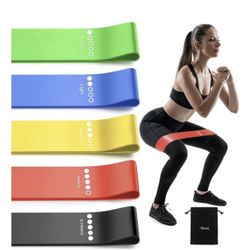 Resistance Bands 5 Set of Stretch Bands Strength Building