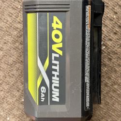 Ryobi 40V Volt Lithium-ion 6.0 Ah High Capacity Battery