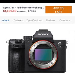 Sony Alpha a7 III (ILCE-7M3)