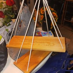 2 Gorgeous Hanging Wood Shelves 18in Each 10 Both 