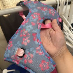 Pink Blue Dog Collar Vest