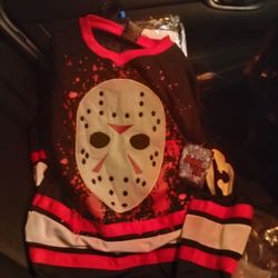 FRIDAY THE 13TH JASON JERSEY SIZE SMALL Adult COSTUME
