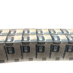 Brand new TCP compact fluorescent spiral bulbs in original boxes.