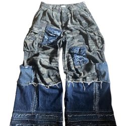 Custom Wideleg Multi Camo Hybrid Cargo Pants
