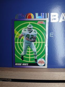 1991 Score Reggie White Sack Attack Football Card