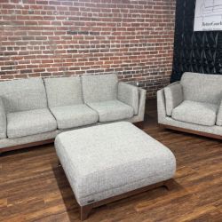 Delivery Available Article gray sofa/couch, chair and ottoman retails 1997