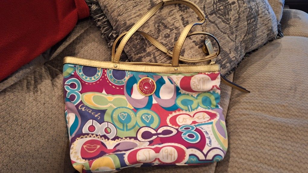 Vintage Poppy Coach Bag