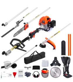 VEVOR 7-in-1 Gas Multi-Tool Hedge Trimmer and Pole Saw
