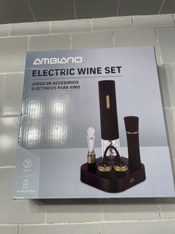 Ambiano Black Electric Wine Set new in box