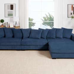 BRAND NEW Fabric Modular Sectional Sofa Couch With Ottoman 