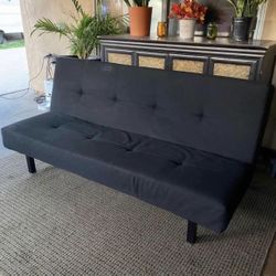 Black Modern Futon Sleeper Sofa