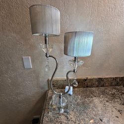 Glass table lamp