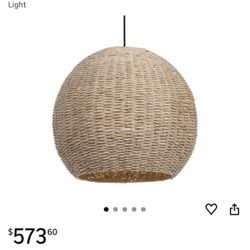 Uttermost Seagrass Dome 24" Wide Natural Corn Rope Pendant Light