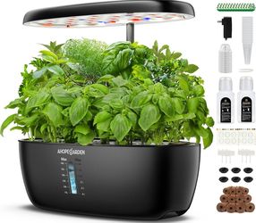 Ahopegarden Indoor Garden Hydroponics Growing System: 12 Pods Plant Germination Kit - New In Box