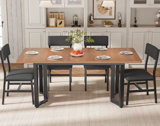 5-Piece Dining Table Set with 4 Chairs