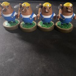 Lot Of Animal Crossing Resetti Amiibo Figures