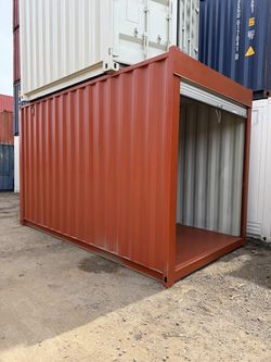 15FT SHIPPING CONTAINER – WIND & WATERTIGHT | HEAVY DUTY STORAGE SHED | CONNEX BOX (ROLL-UP DOOR)