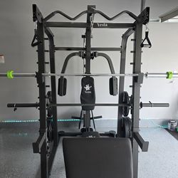 Smith Machine 2001 | Multi-Use Adj Bench | Gym Equipment | Fitness | Squat Rack | Excercise |🔴WEIGHTS AND BARBELL SOLD SEPARATELY 🔴 FREE DELIVERY 🚚