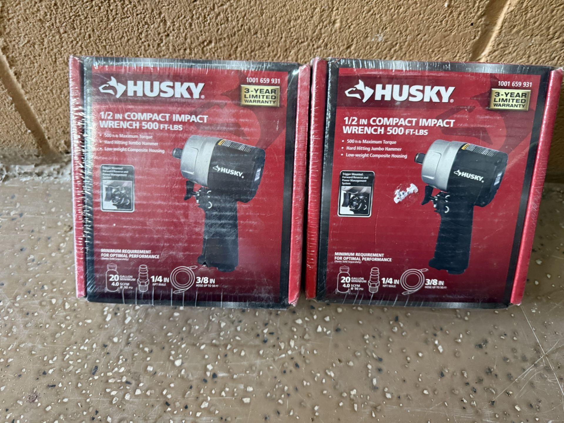 1/2” Compact Impact Wrench 500 Ft-lbs Air Compressor