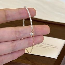 Shijiazheng round pearl bracelet gold high-end simple bracelet niche design versatile fashion new temperament exquisite