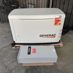 Generac 26,000 Watt - Dual Fuel Air- Cooled Whole House Home Standby Generator, Smart Home Monitoring & 200-AMP Transfer Switch 