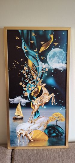 Framed Fantasy Deer Wall Art Print