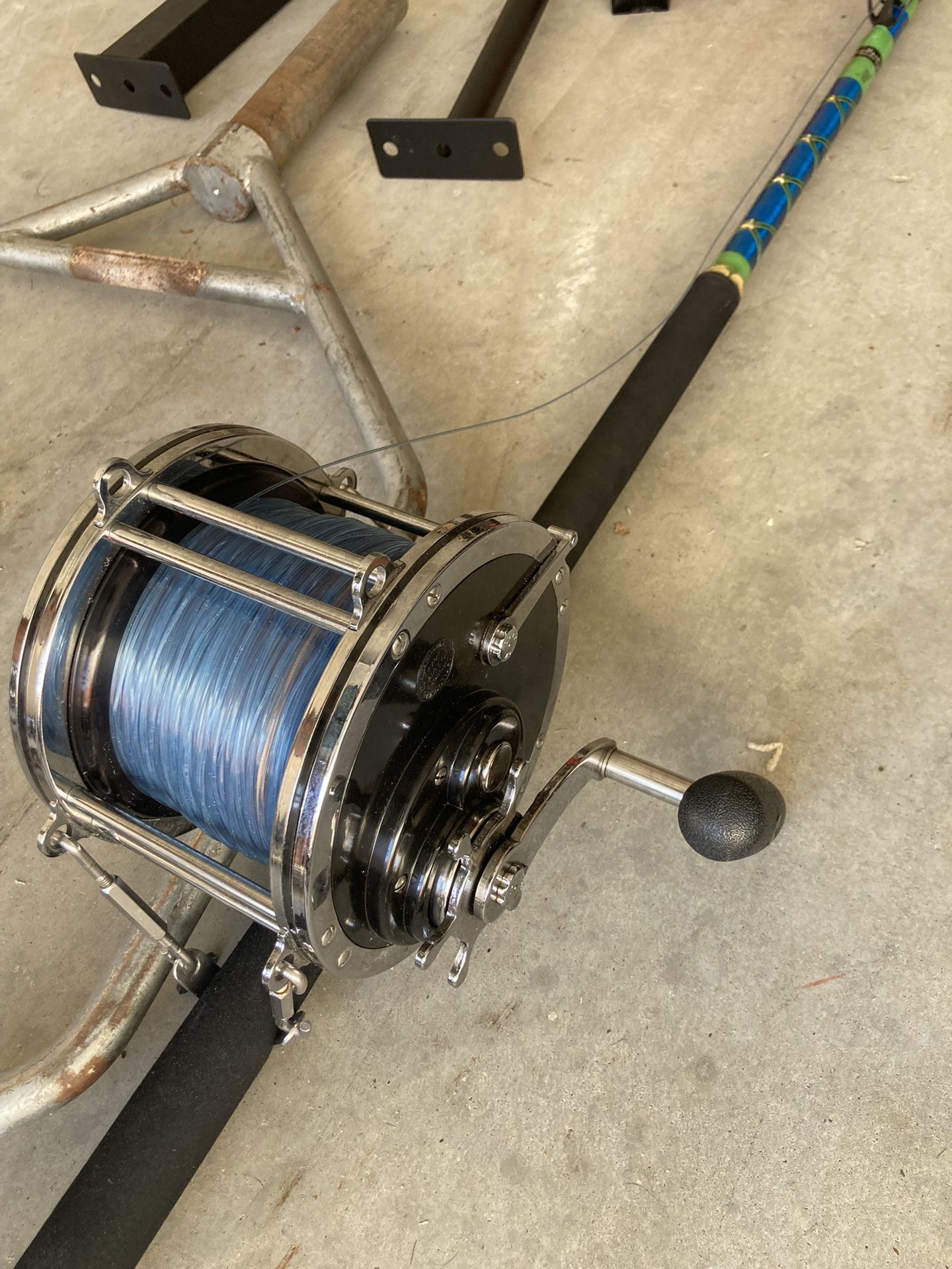 Penn Senator 14/0 Spooled With Hollow core And Mono Top shot