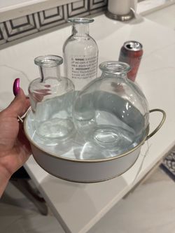 Jars in a tray