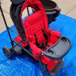2 Seat Collapsible Stroller