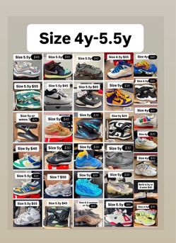 Jordan’s Nikes & more cheap sizes 4y 4.5y 5y 5.5y