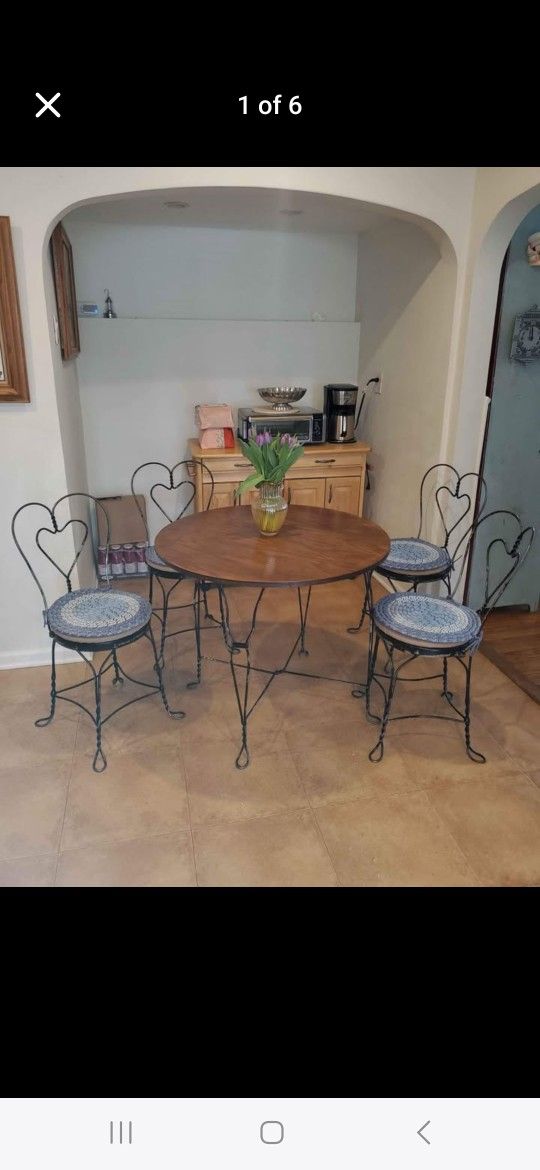 Ice Cream Parlor Chairs and Table