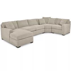 Radley 4-Pc. Fabric Chaise Sectional Sofa with Wedge Piece