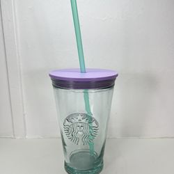 Starbucks recycled glass cup 16oz Vintage 
