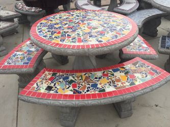 Concrete Patio Table