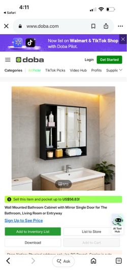 Wall Mounted Bathroom Mirror Cabinet