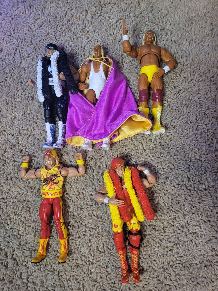 Lot Of 5 Hulk Hogan Figures 