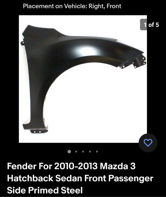 Fender For 2013 Mazda 3
