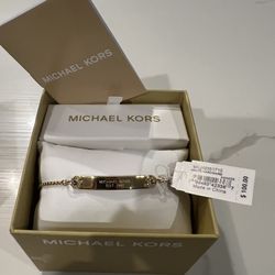 Michael Kors Gold Tone/Diamond Adjustable Bracelet 