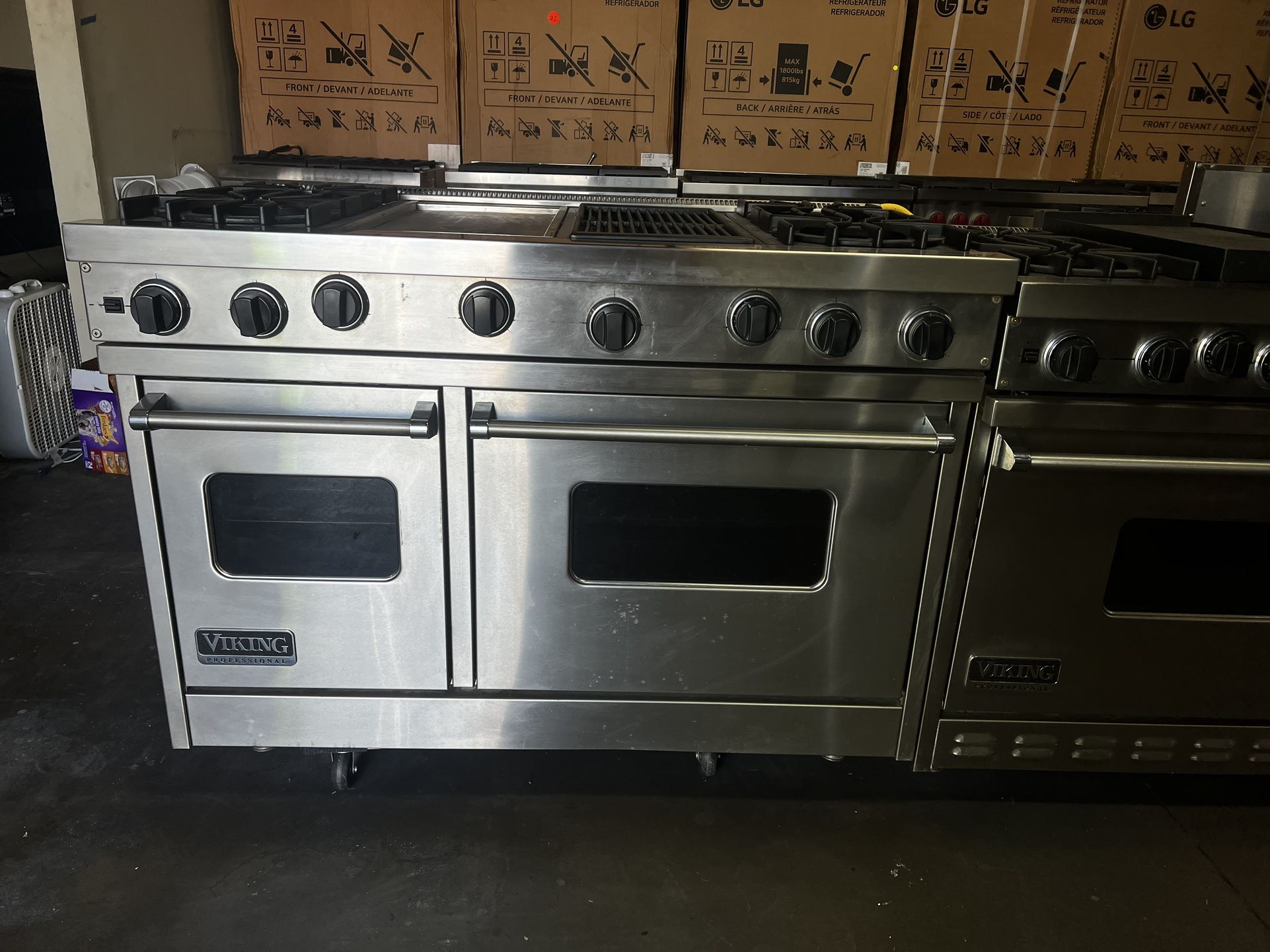 Viking 48”Wide Gas Range Stove In Stainless Steel