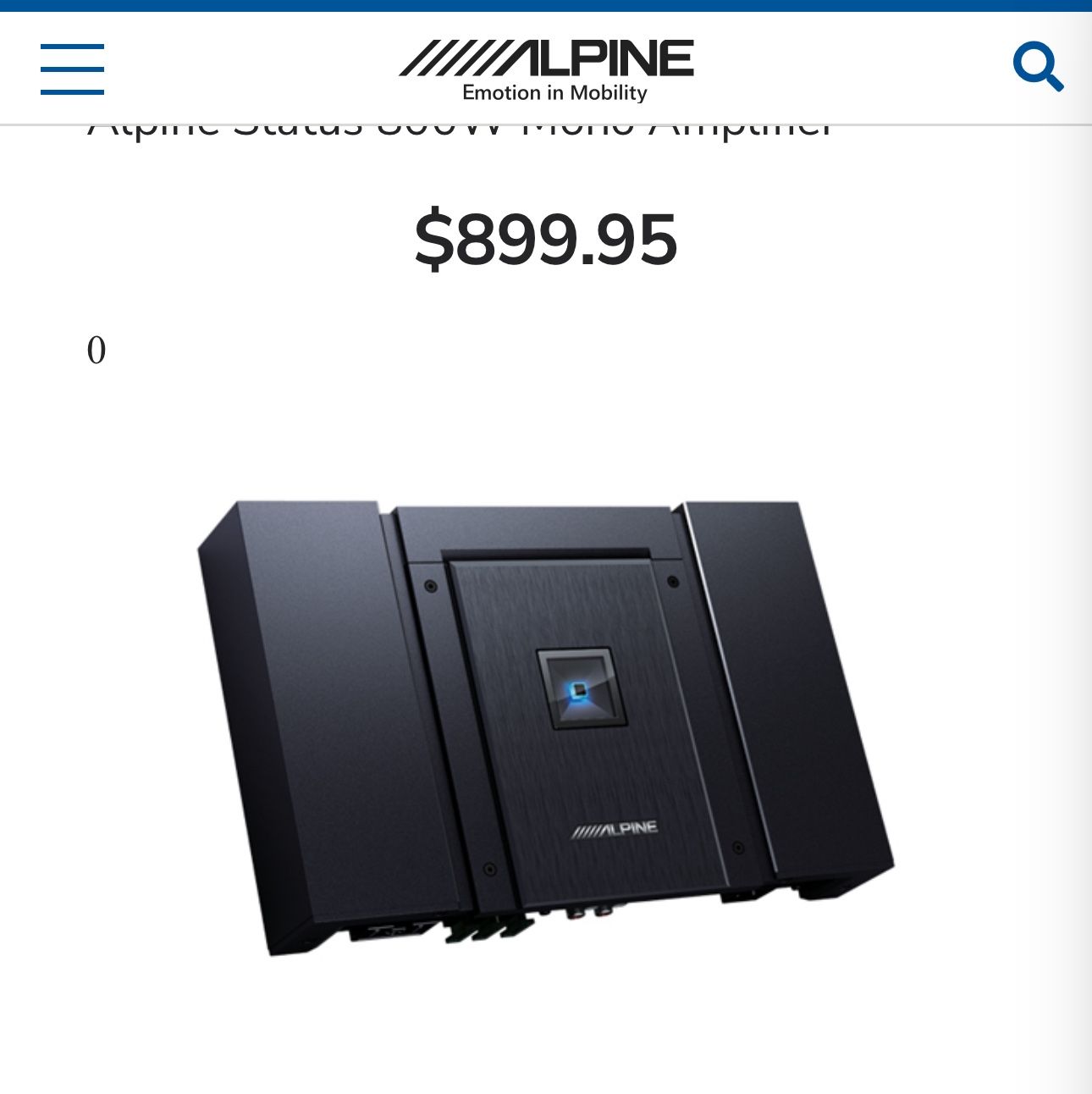 Alpine Status HDA-M80 Amplifier 