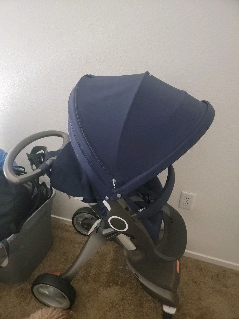 Xplory Pram Stokke Xplory Navy Pushchair Stokke Xplory Navy Stokke Stroller,  Navy Blue