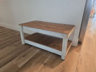 Rustic farmhouse coffee table