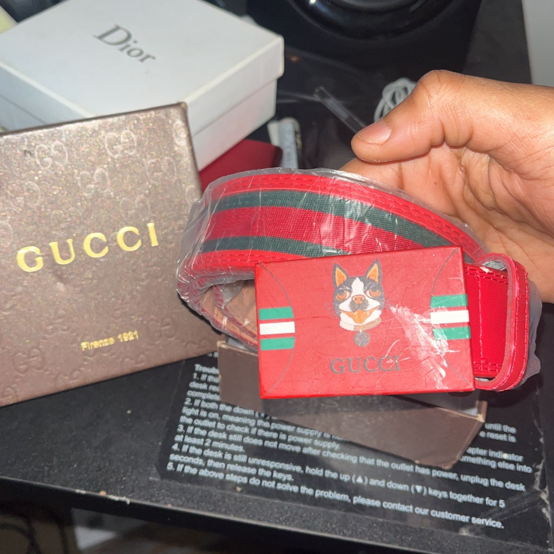 Gucci Belt Red Plate Buckle