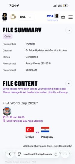 Turkey vs. Paraguay Hospitality Tickets