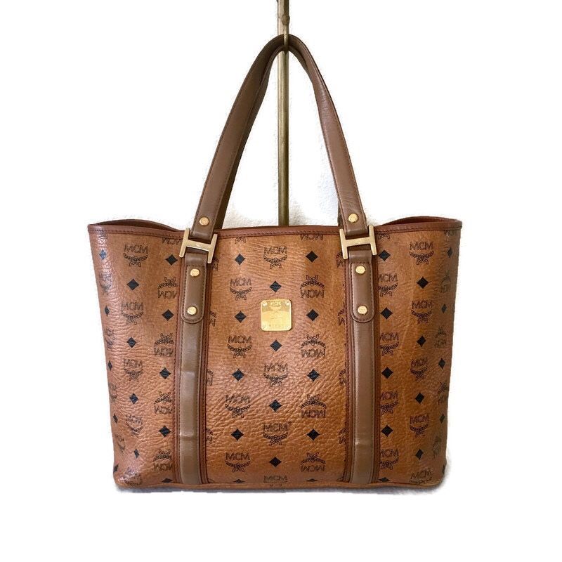 MCM Brown Shopper Tote Bag