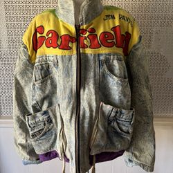 🔥RARE🔥 Vintage 1990’s Too Cute Guetta Bros Garfield Jean Jacket 
