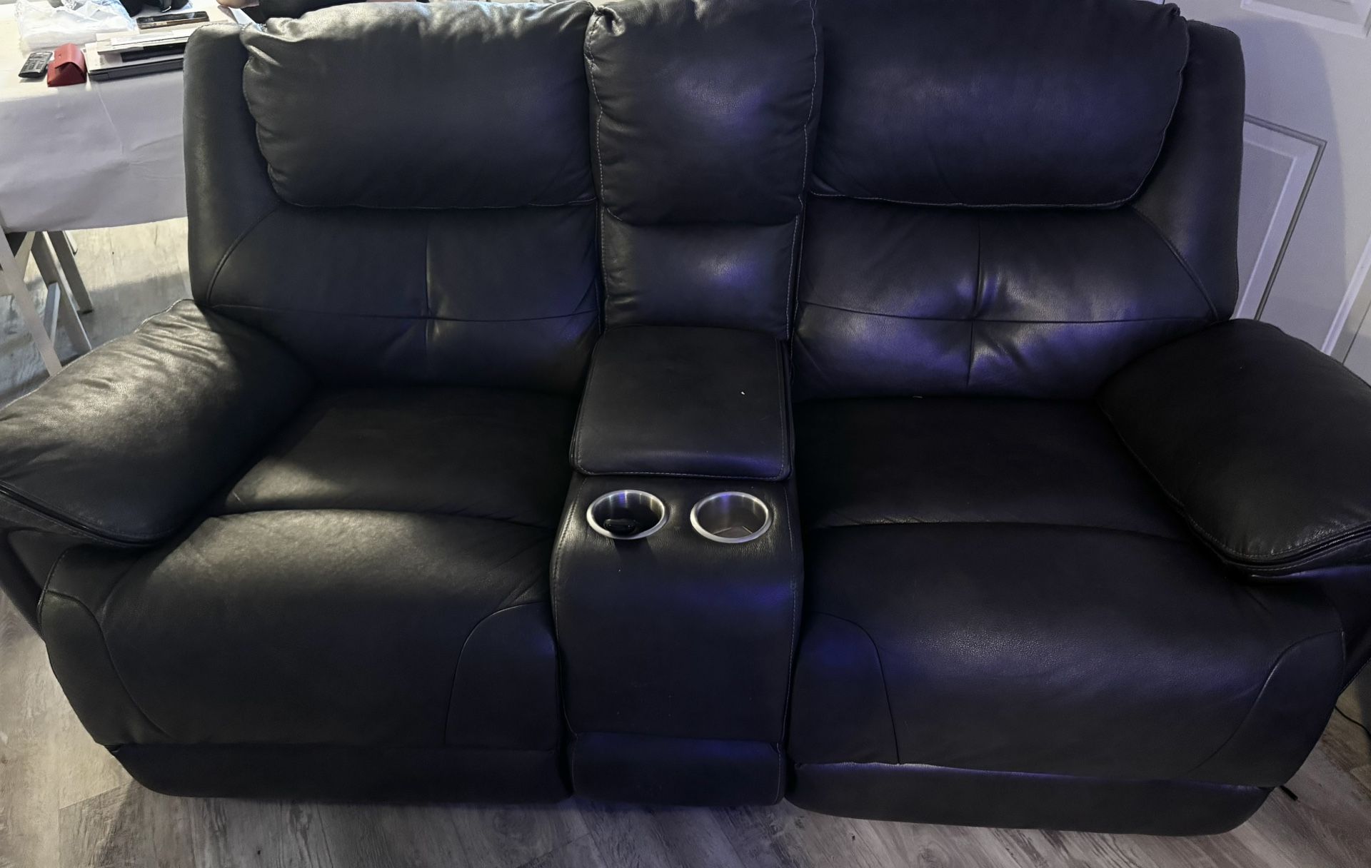 Manual Reclining Loveseat and Sofa
