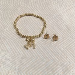 Earrings And Bracelet $25