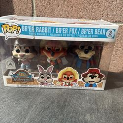 Funko Disney Parks Splash Mountain 30th Anniv Pop 3 PK Br'er Rabbit Fox Bear
